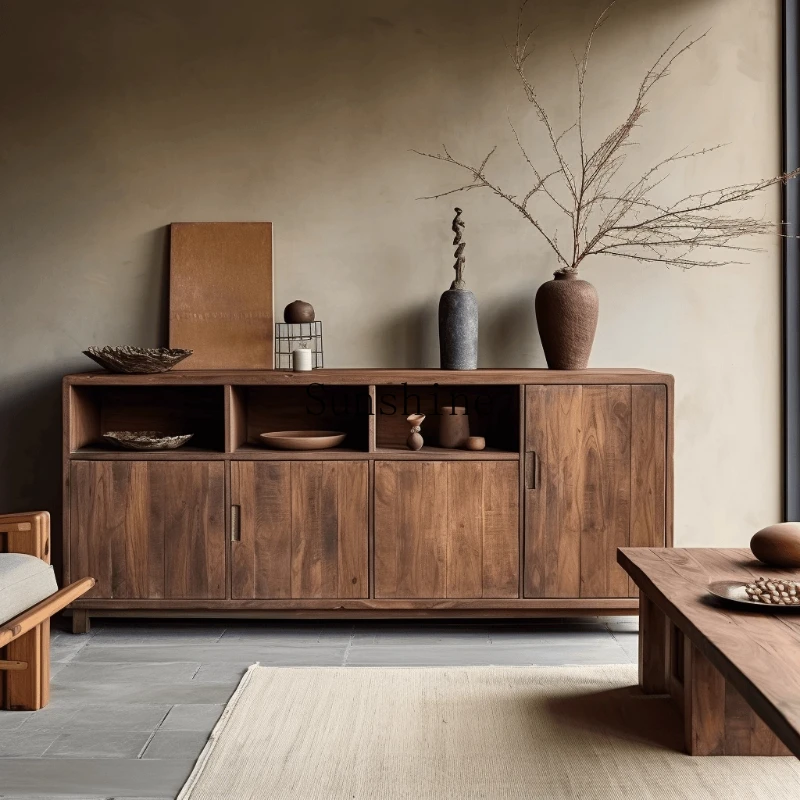 

Wabi-sabi wind old elm dining side cabinet simple living room storage, storage, home bed and breakfast