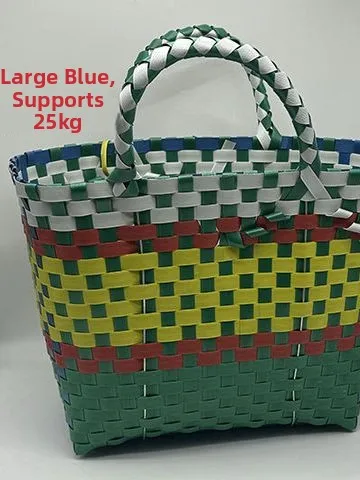 

Lightweight Portable Woven Basket Soft Gel No Slip Hand No Che Easy to Clean Storage Basket for Home Organization