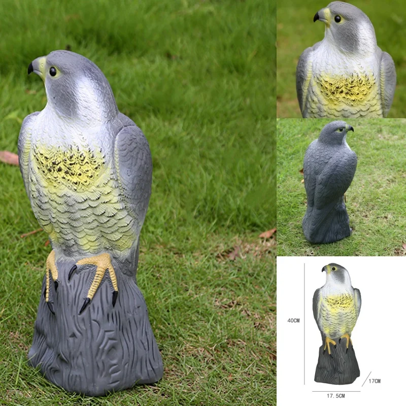 

Realistic Bird Scarer Plastic Eagle Falcon Decoy Scarecrow Figurines for Garden Yard Bird Repellent Outdoor Decor Pest Control