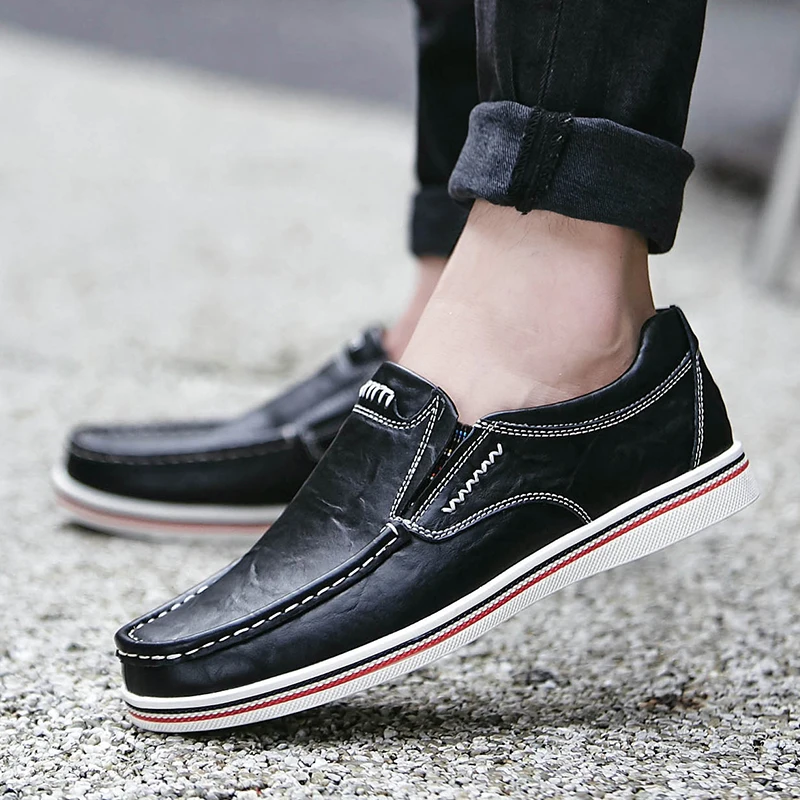 

Men's Leather Casual loafers Shoe wedding Dress Shoes New Big Size Moccasins Shoe Suede shoes High Quality zapatos