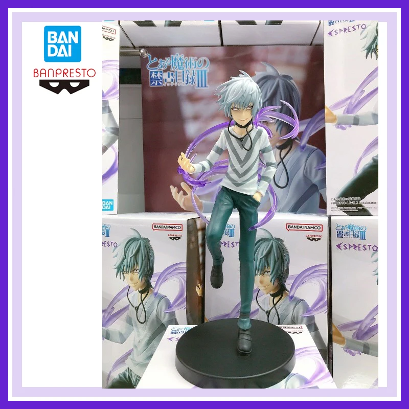 

In Stock Original Bandai Banpresto To Aru Majutsu No Index Espresto Level 5 Accelerator Anime Action Figures Model Gift Toy 21Cm