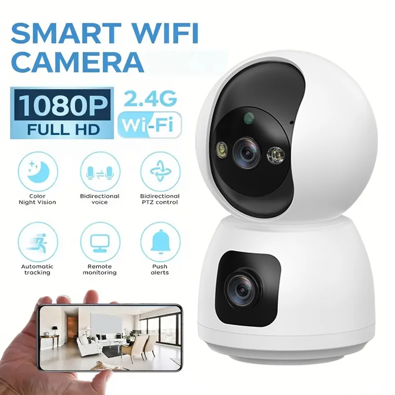 1 قطعة كاميرا الحيوانات الأليفة الكلب القط كاميرا 360 ° /5MP مع تطبيق الهاتف المحمول واي فاي كاميرا مراقبة الطفل لأمن المنزل الداخلي (M606) #3