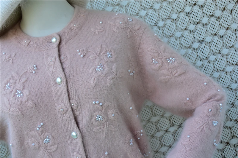 Женский винтажный свитер-карди – обзор и цена Embroidery Rabbit