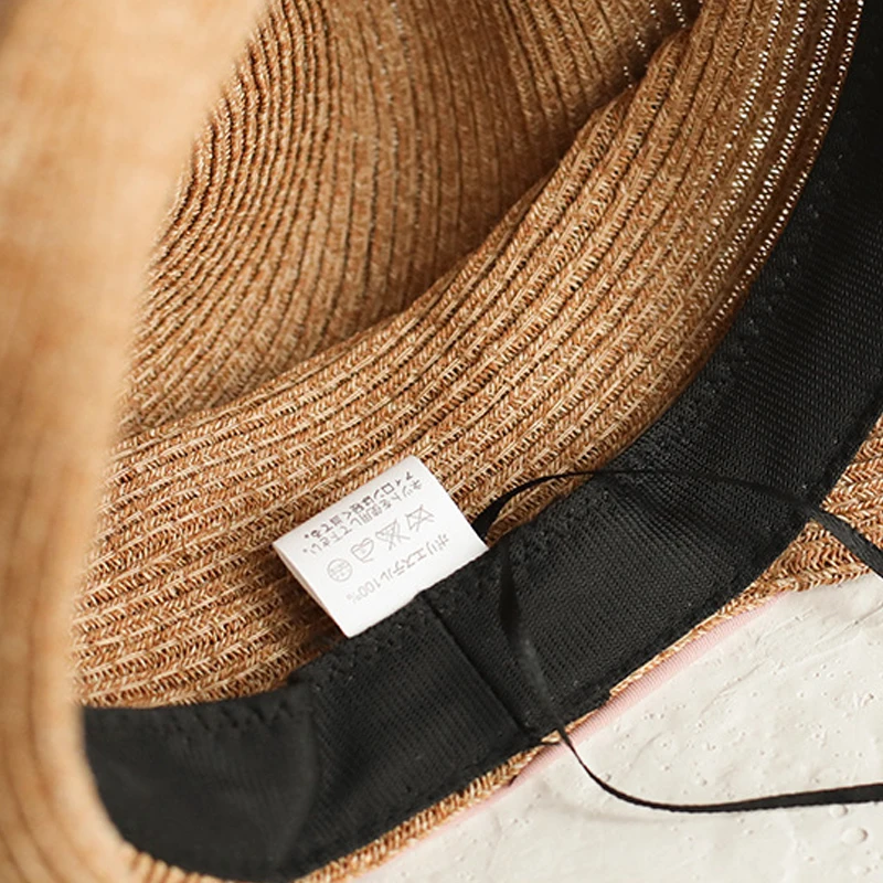 Sombrero de paja de ala pequeña de verano para mujer, gorra de sol versátil de moda coreana con protección UV de estilo japonés