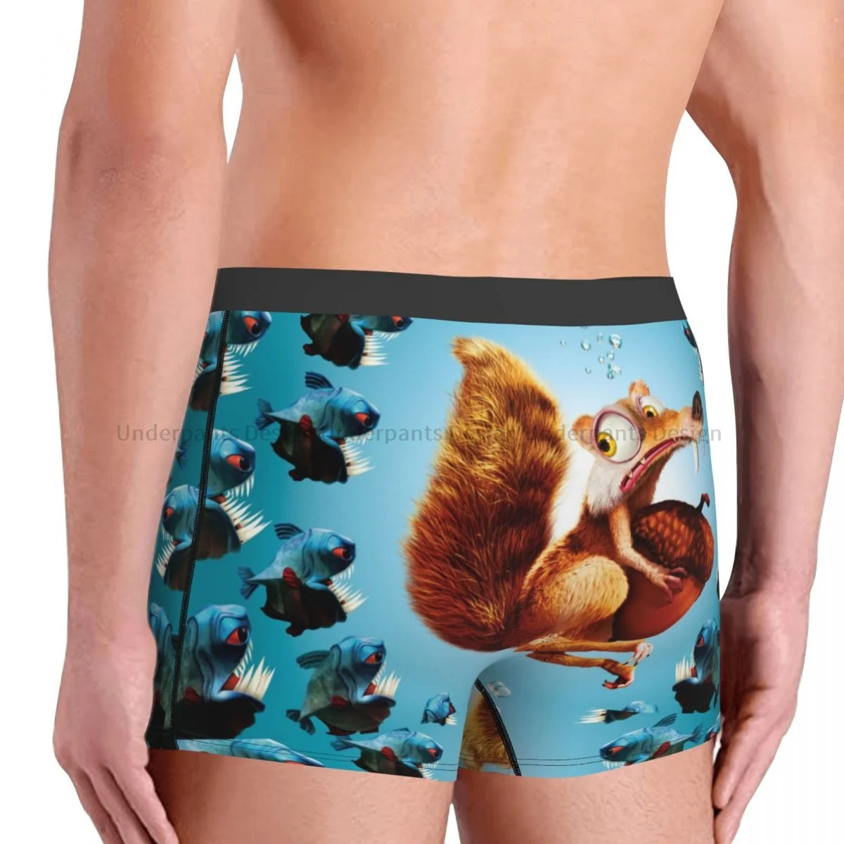 Scared Ice Age Manfred Animated Film Underpants Breathbale Panties Men\'s Underwear Sexy Shorts Boxer Briefs