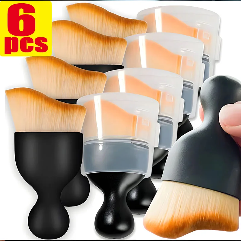 1/6pcs Car Ultra Soft Air Conditioning Cleaning Brush, Car Detail Brush Set, Air Outlet Gap Dust Removal Brush, Car Accessories