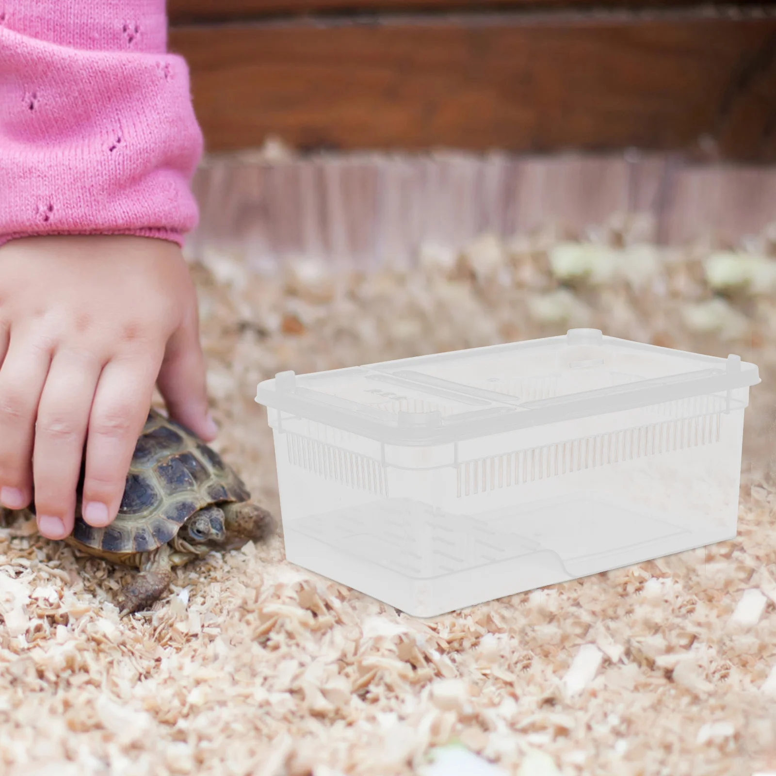 

Transparent Reptile Breeding Box 30X20X15Cm Durable Plastic Habitat For Lizard Snake Frog Spider Turtle Climbing Pet