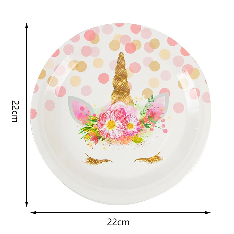 Unicorn Birthday Party Decoration Unicorn Tableware Paper Plates Cup Napkins 1st Birthday Party Decoration kids Baby Shower girl