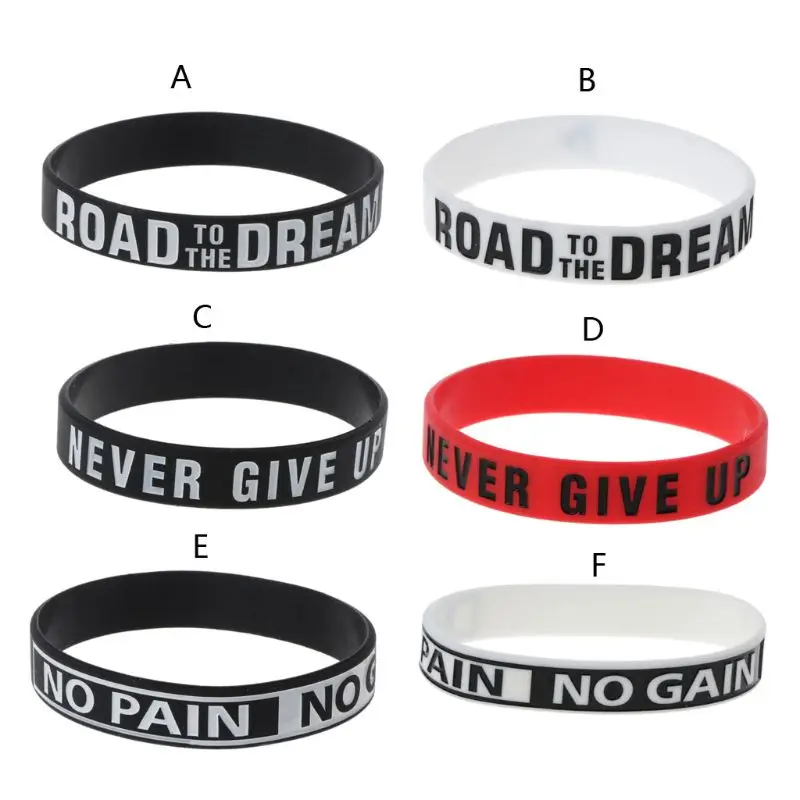 Road to the Dream Wristbands Silicone Bracelets Inspirational Bracelets for Gift