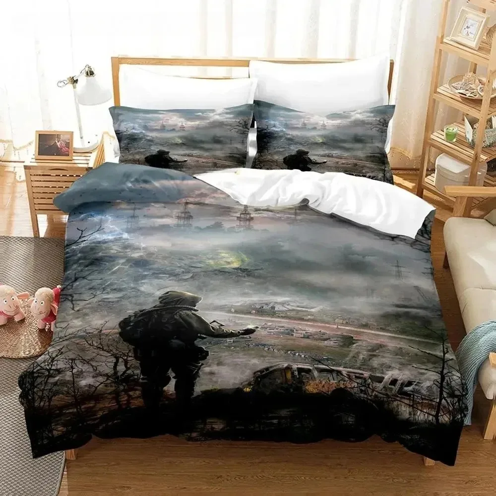 

Game S.T.A.L.K.E.R. 2 Heart Of Chernobyl Bedding Set Cartoon Anime three-piece Set Adult Boys Bedroom Duvet cover Sets