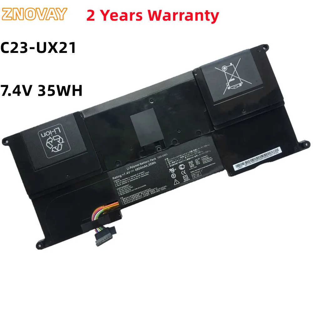 

ZNOVAY C23-UX21 C23 UX21 Laptop Battery For Asus Zenbook UX21 UX21A UX21E Ultrabook Series 7.4V 4800mAh