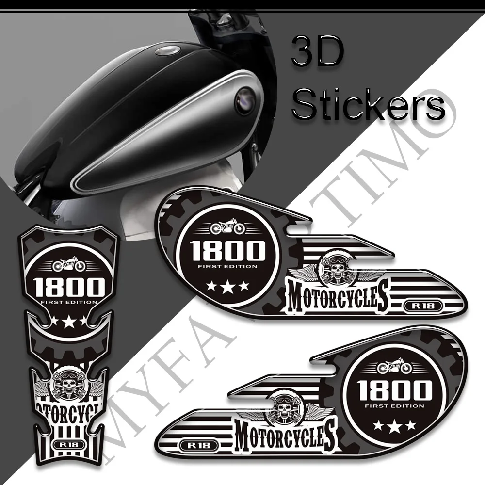 For BMW R 18 R18 1800 CC 1800cc Motorcycle Tank Grips Pad Protection Stickers Decals Gas Fuel Oil Kit Knee
