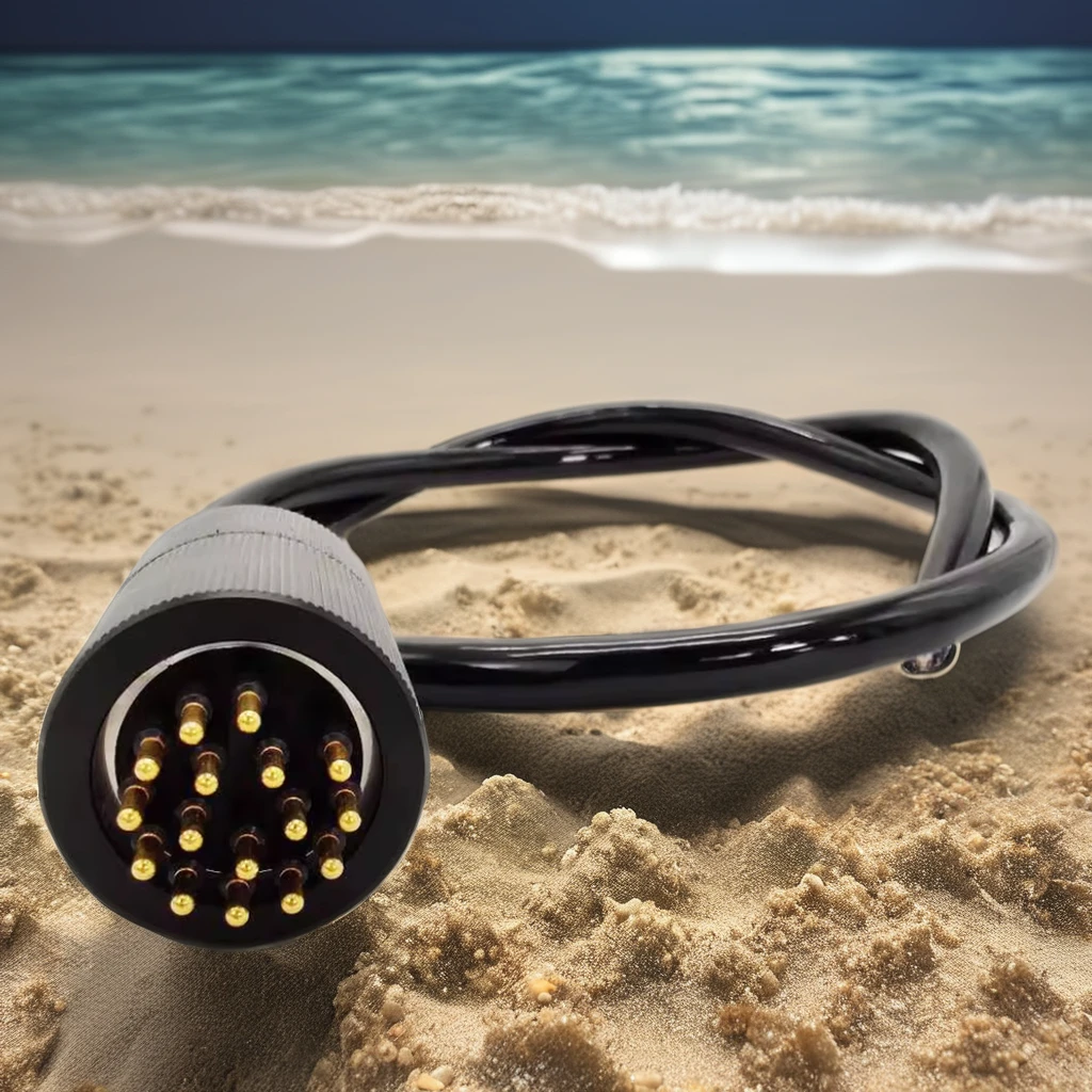 Subconn MCIL16M 16Pin Stainless Steel Screw Circular Bulkhead ROV Marine Control Cable Connector Brass Contact Male Female Power