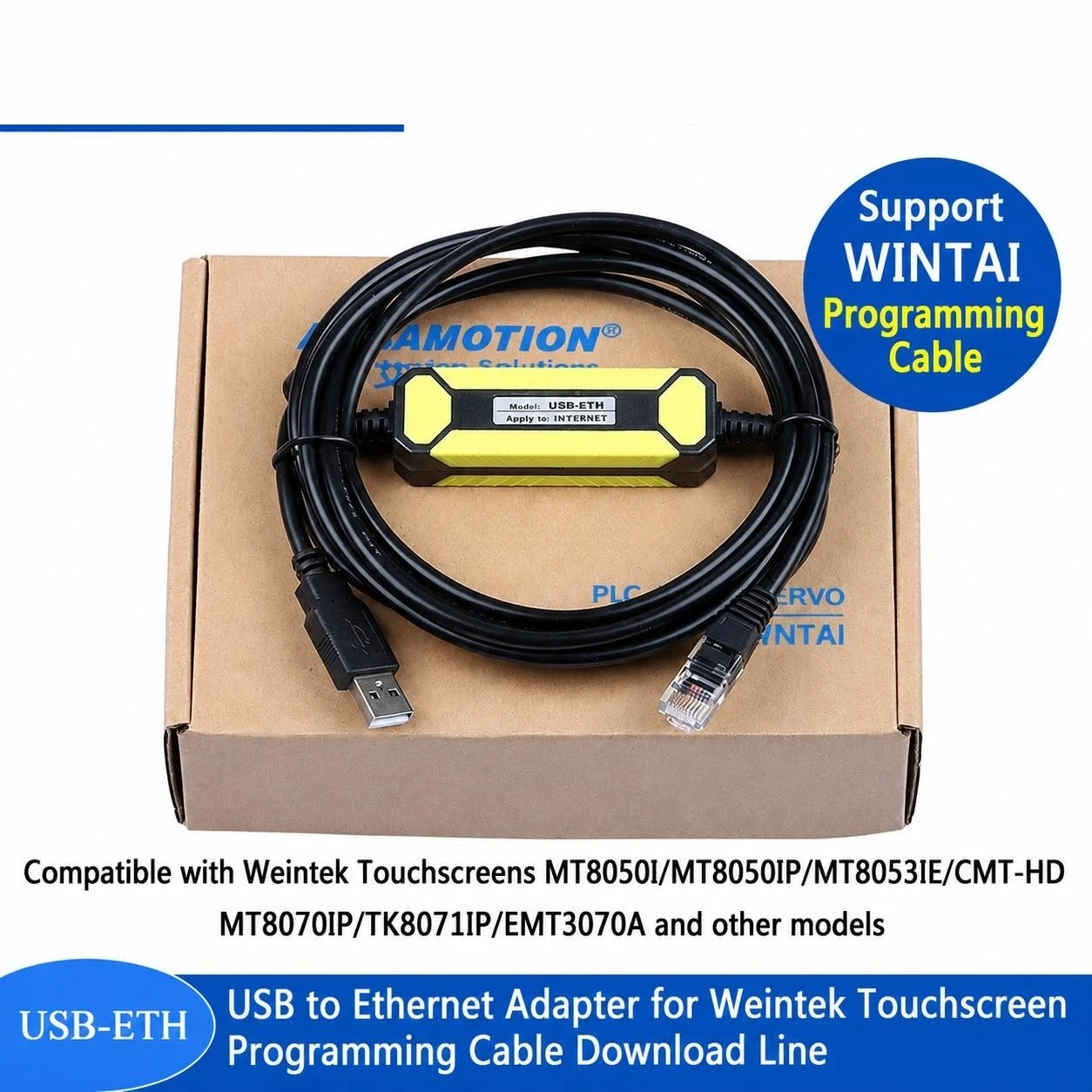 Touch Screen Download Cable for Weilun MT8070 71iP iH 8100 8121 02iE IP TK8072 HMI PLC Programming Data Transfer Wire