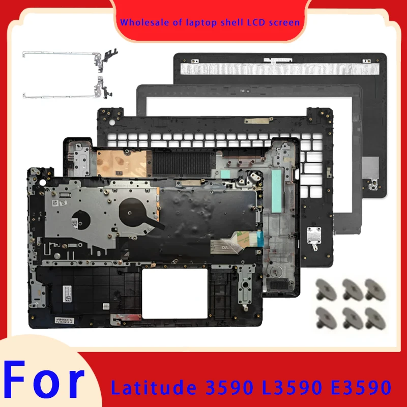 Nuevo para Latitude 3590 E3590 L3590 cubierta trasera LCD para portátil/panel frontal/bisagra/reposamanos/carcasa inferior cubierta ABCD teclado con bisagra