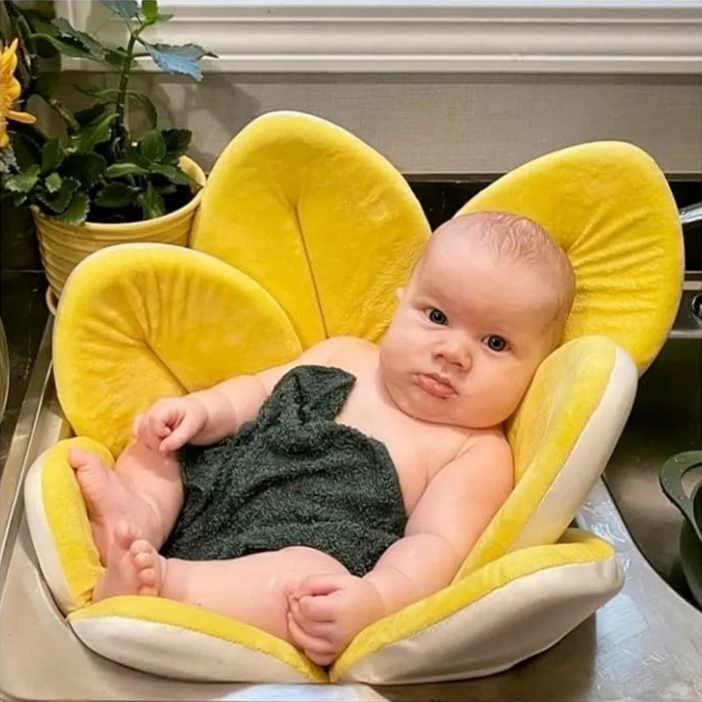

1PCS Baby Bath Pad for Infant Newborn | Soft Flower Petals for Sink Bathtub Essentials Shower | Bathtub Mat for Bathtub Tub Sink