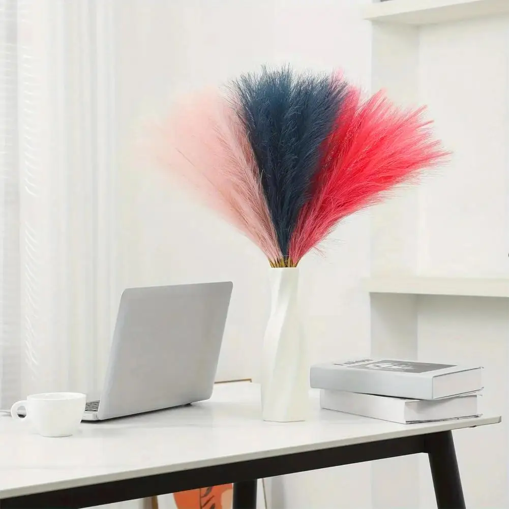30 قطعة 55 سنتيمتر القصب الاصطناعي رقيق واقعية وهمية Pampas العشب حفلة المنزل طاولة مكتبية محاكاة مصنع زينة زخرفية #2