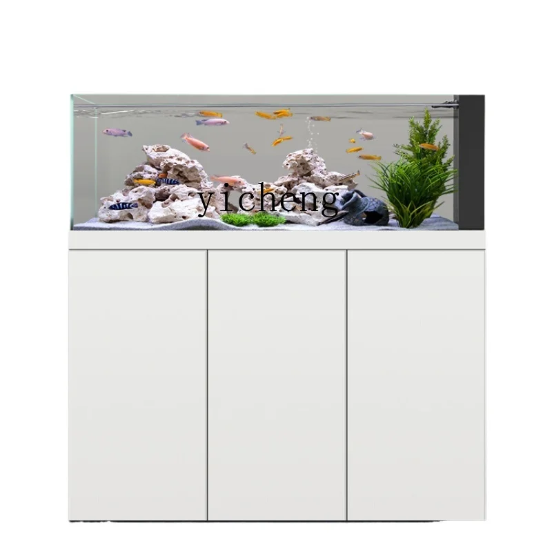 XL aluminum alloy bottom filter ultra-white fish tank living room home floor ecological landscaping