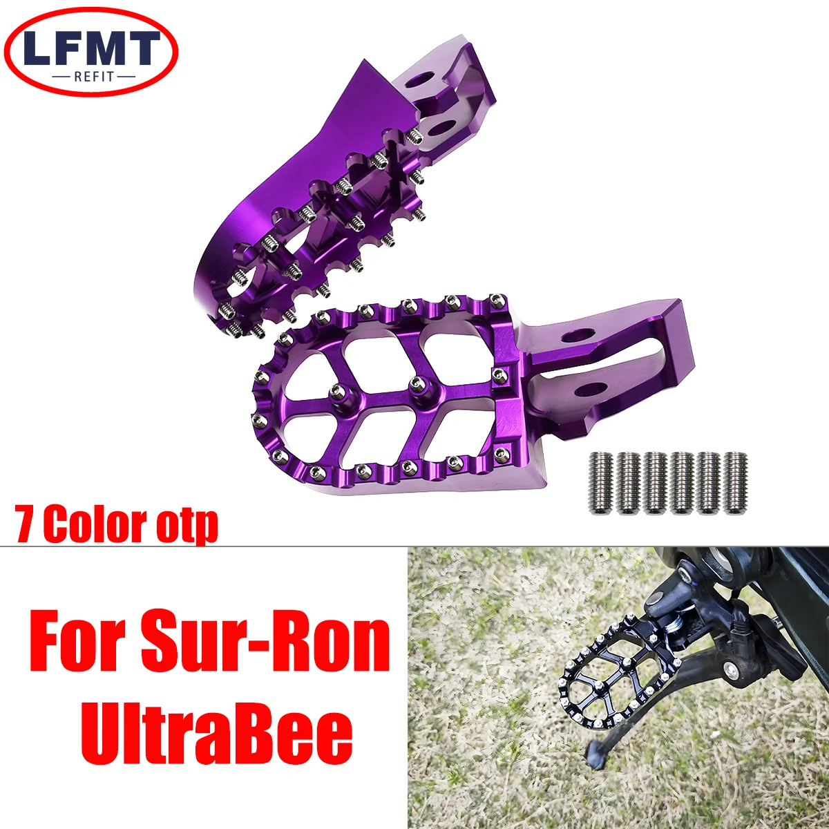 

Footrest Foot Pegs Footpegs Rests Pedals For Sur-Ron Surron Ultrabee Ultra Bee Off-Road Electric Vehicle Dirt Bike Parts 2023