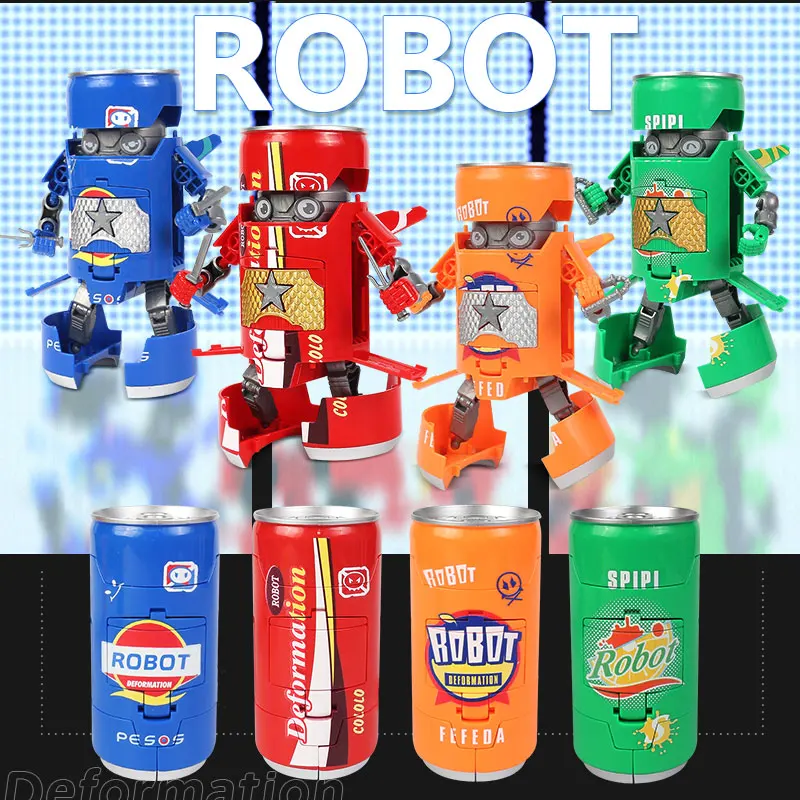 Robot samurái King Kong para niños, juguete transformable de Soda y bebidas, regalo