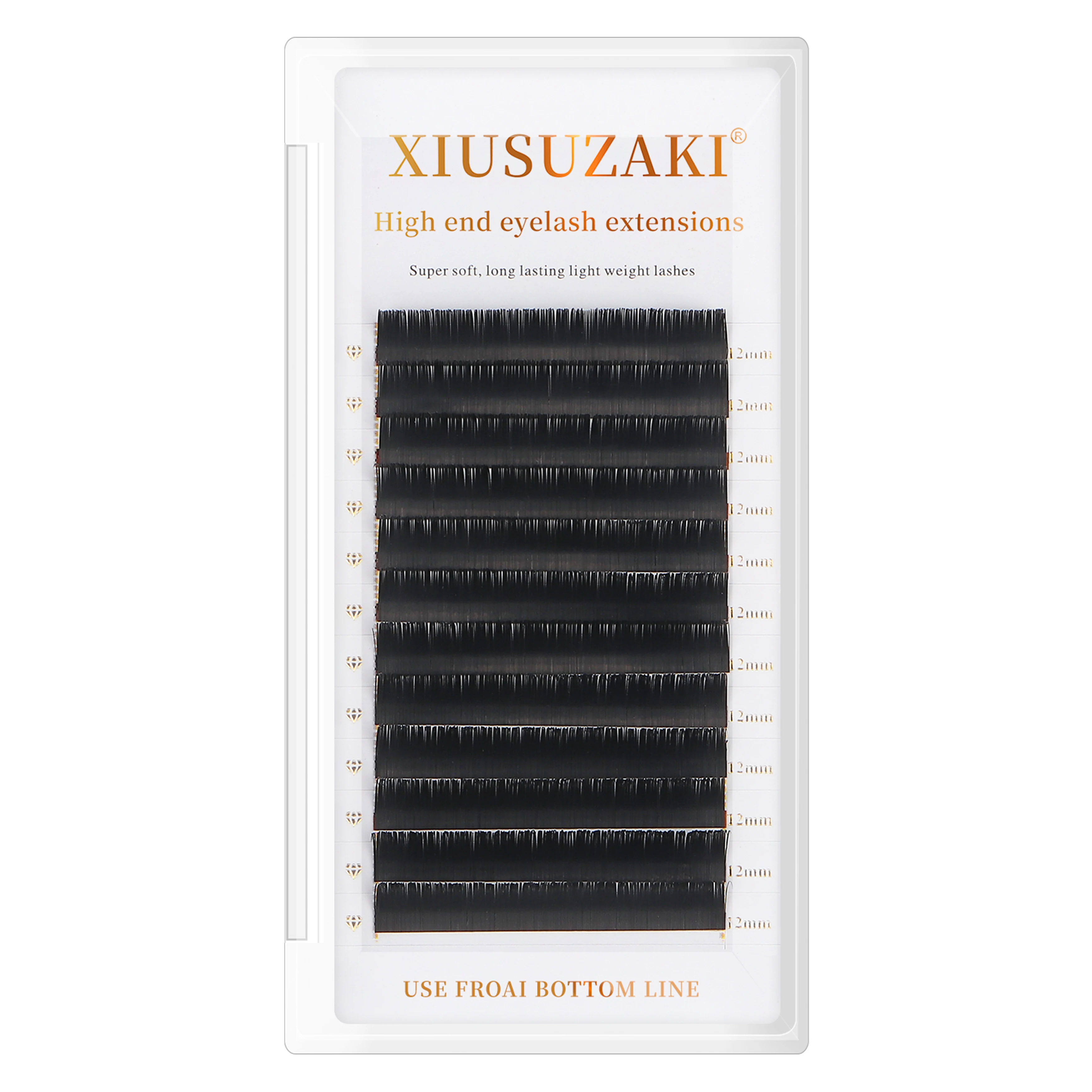 XIUSUZAKI 5 Trays/lot Classic Individual Eyelash Extensions Soft Natural Matte Black Classic Volume Lashes Extensions Supplier