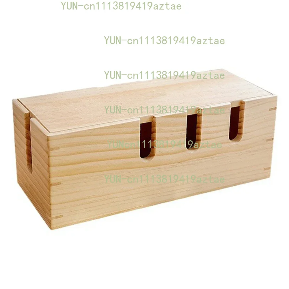 Organize Electronic Devices and Cords with Solid Wood Storage Box Featuring Multifunctional Use and Easy Access