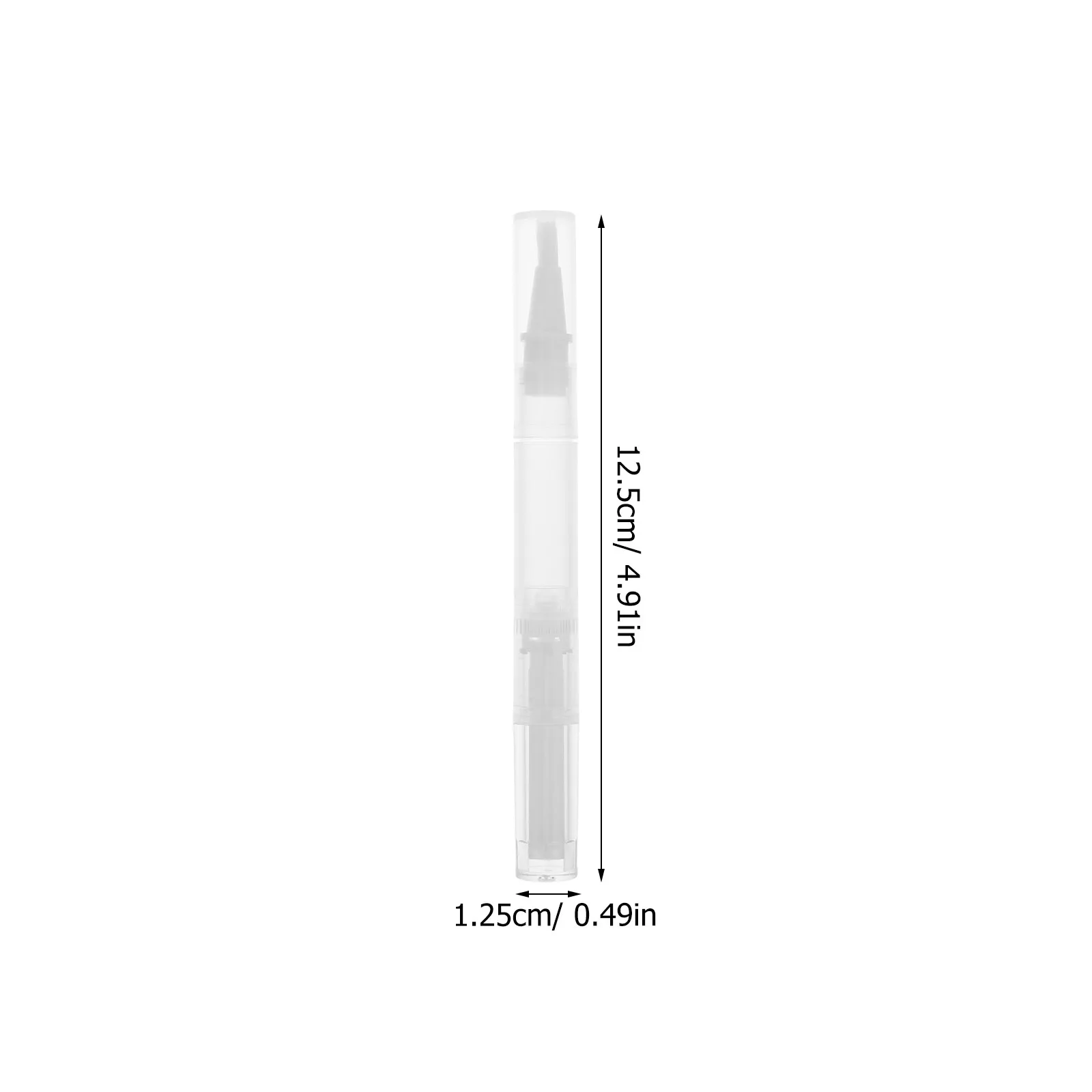 5Pcs Leak Proof Transparent Empty Nail Pen Applicator for Lip Color Nail Polish Refillable
