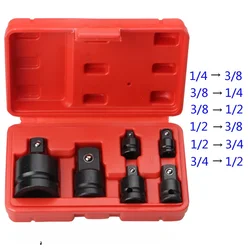 6Pcs Socket Wrench Socket Wrench 1/4 1/2 3/8 3/4 Ratchet Breaker Drive Spanner Set Pneumatic Sleeve Adapter WrenchHand Tool Set