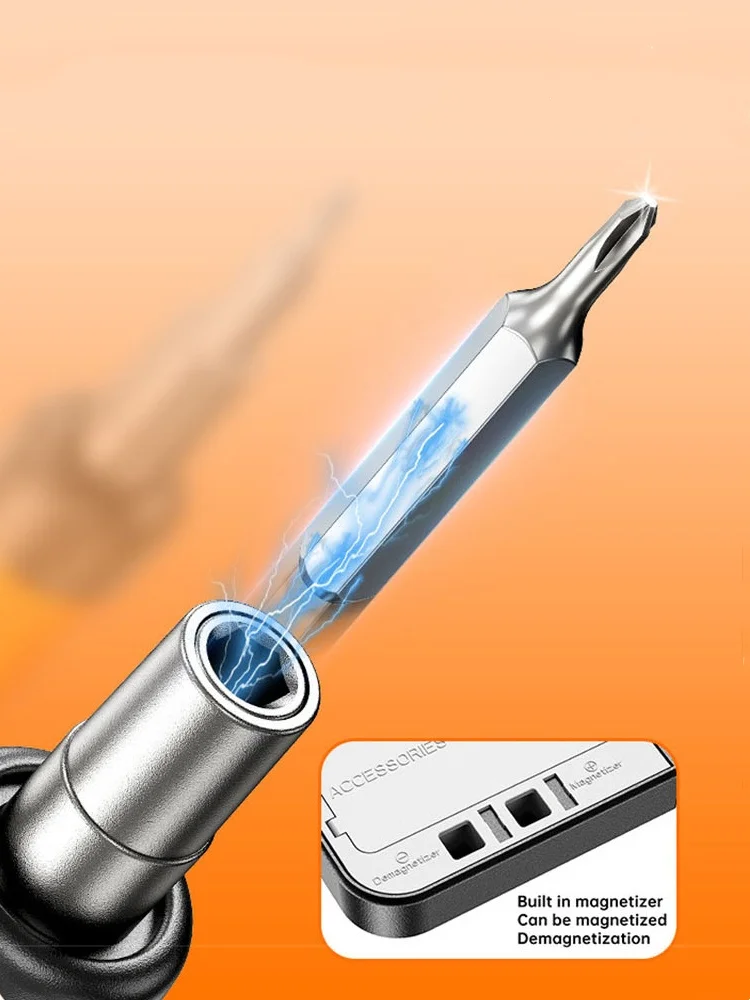 JUSTINLAU 46-in-1 Mini-Akku-Schraubendreher, einstellbarer Akku-Bohrer, Multifunktions-Reparaturwerkzeug-Set für elektronische Geräte – Detail 4