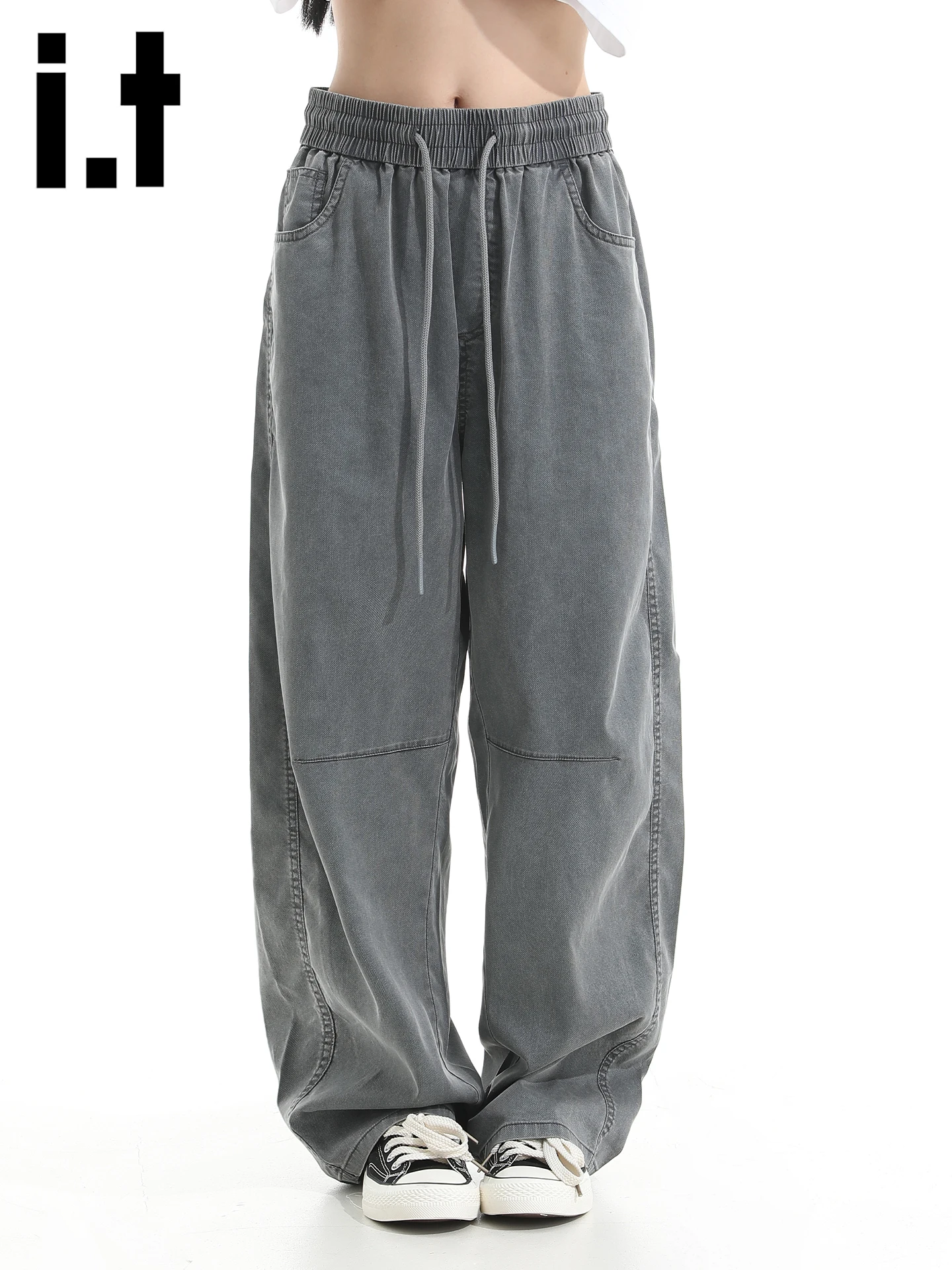 Calças Jeans de Verão Finas e Soltas com Corte Reto em Denim Lavado para Homens e Mulheres, Ajuste Casual, Leves e Modernas