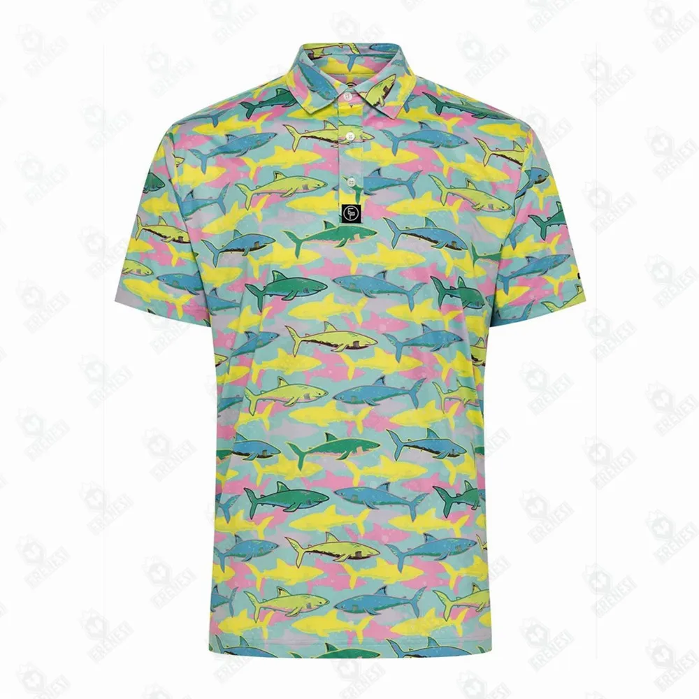 Even Par Golf Men's Blue Wear Short Sleeve Polo T-shirts Golf Apparel Breathable Fabric Outdoor Sport Casual Golf Summer