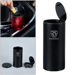 Alloy Car Trash Can Organizer Storage Bag Garbage Bin Ashtray For Peugeot 206 207 307 3008 2008 308 407 408 508 301 208 RCZ 406
