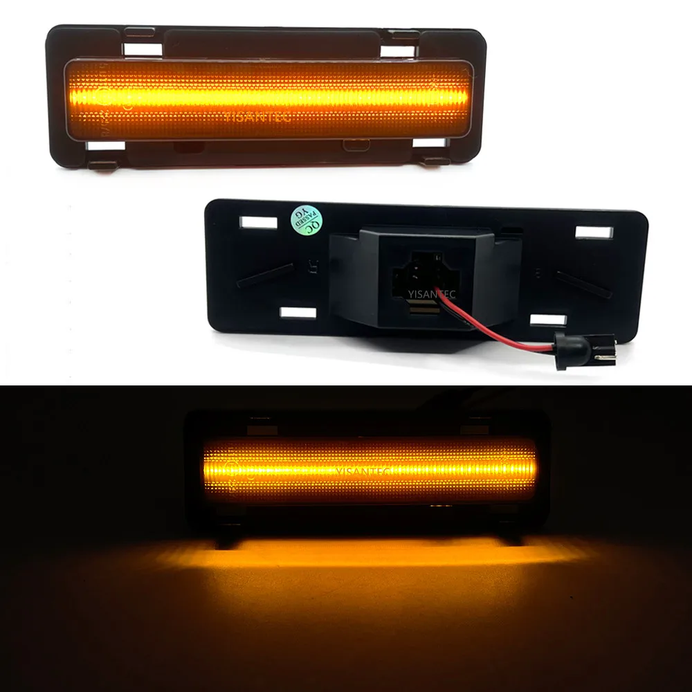 

2Pcs Amber SMD LED Side Marker Light Bumper Fender Light Lamp For 1982-1992 Chevrolet Camaro Pontiac Firebird