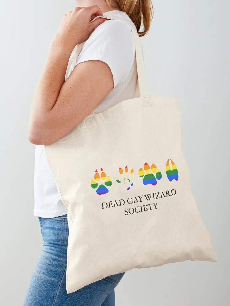 Marauders Rainbow Paw Prints Society Tote Bag Handbags tote bag woman sacs de shopping tote bags aesthetic Canvas Bag