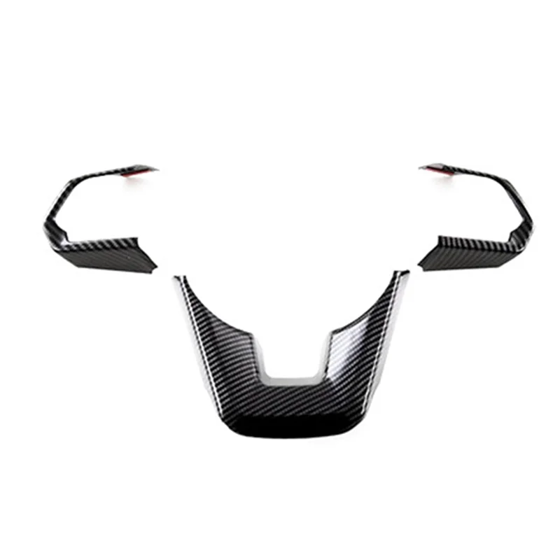 Car Carbon Fiber Style Interior Trim ABS Steering Wheel Cover Decorative Frame for Land Cruiser LC300 2022 2023