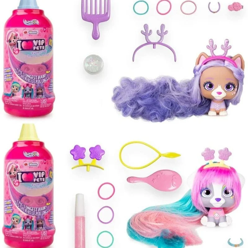 I Love Vip Pets Cute Surprise Mystery Blind Box Playing Home Mini Hairpressing Braiding Toy Desktop Ornament Decor Birthday Gift