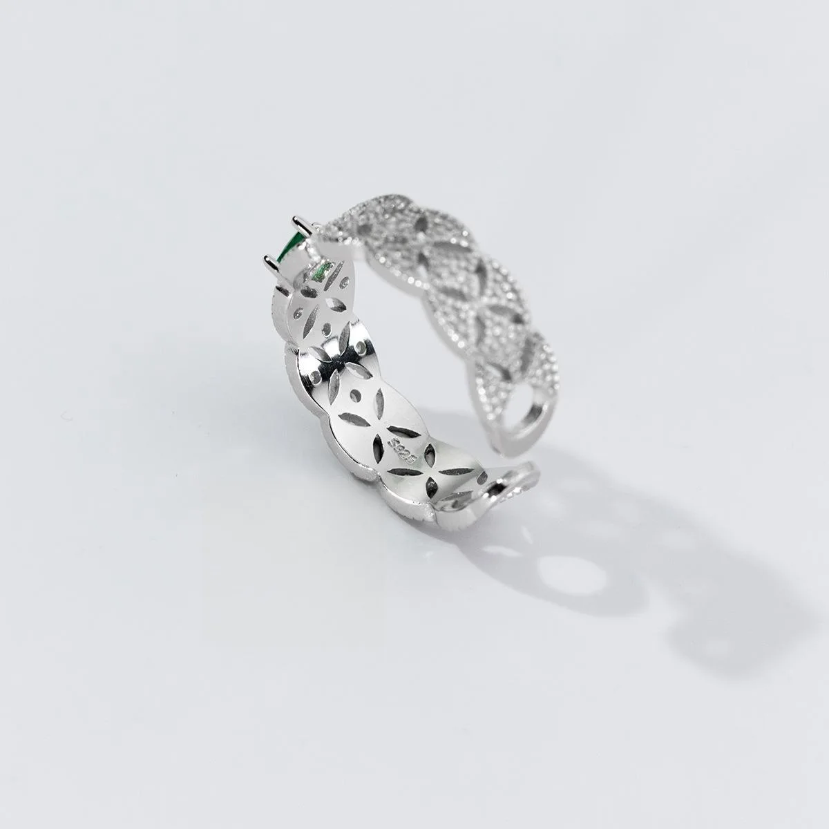 Bague en argent regardé 925 pour femme, bijoux de mariage de luxe, vert irrégulier, accessoires féminins, cadeau, 925