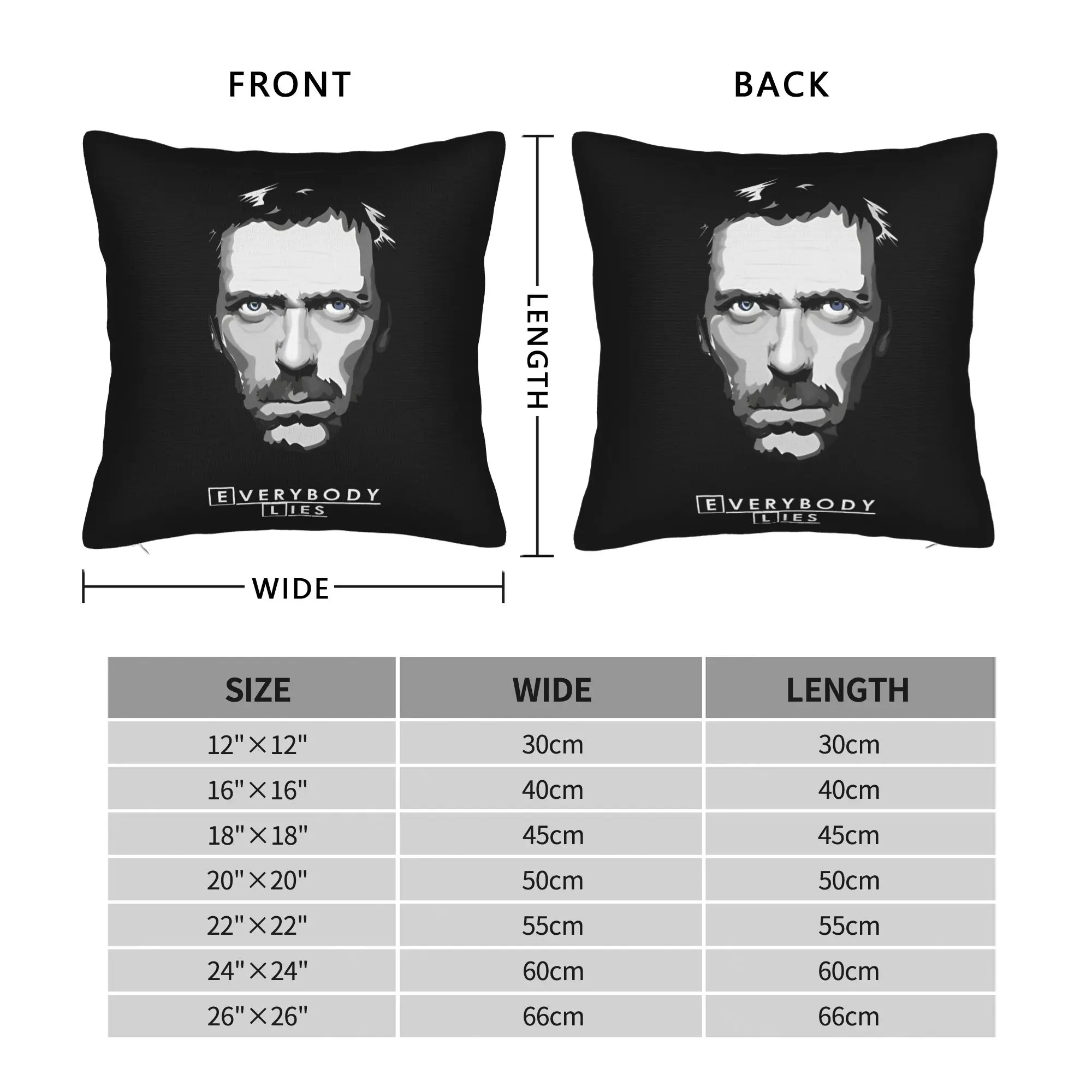 House MD Everybody Lies Square Pillow Case  Cushion Cover Awesome Polyester Decor Pillowcase for Home 18