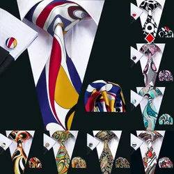 Men Tie Paisley Printed Necktie Gravata Neckwear Barry.Wang Fashion Set Ties For Men Formal Wedding Party Business Gift US-1230