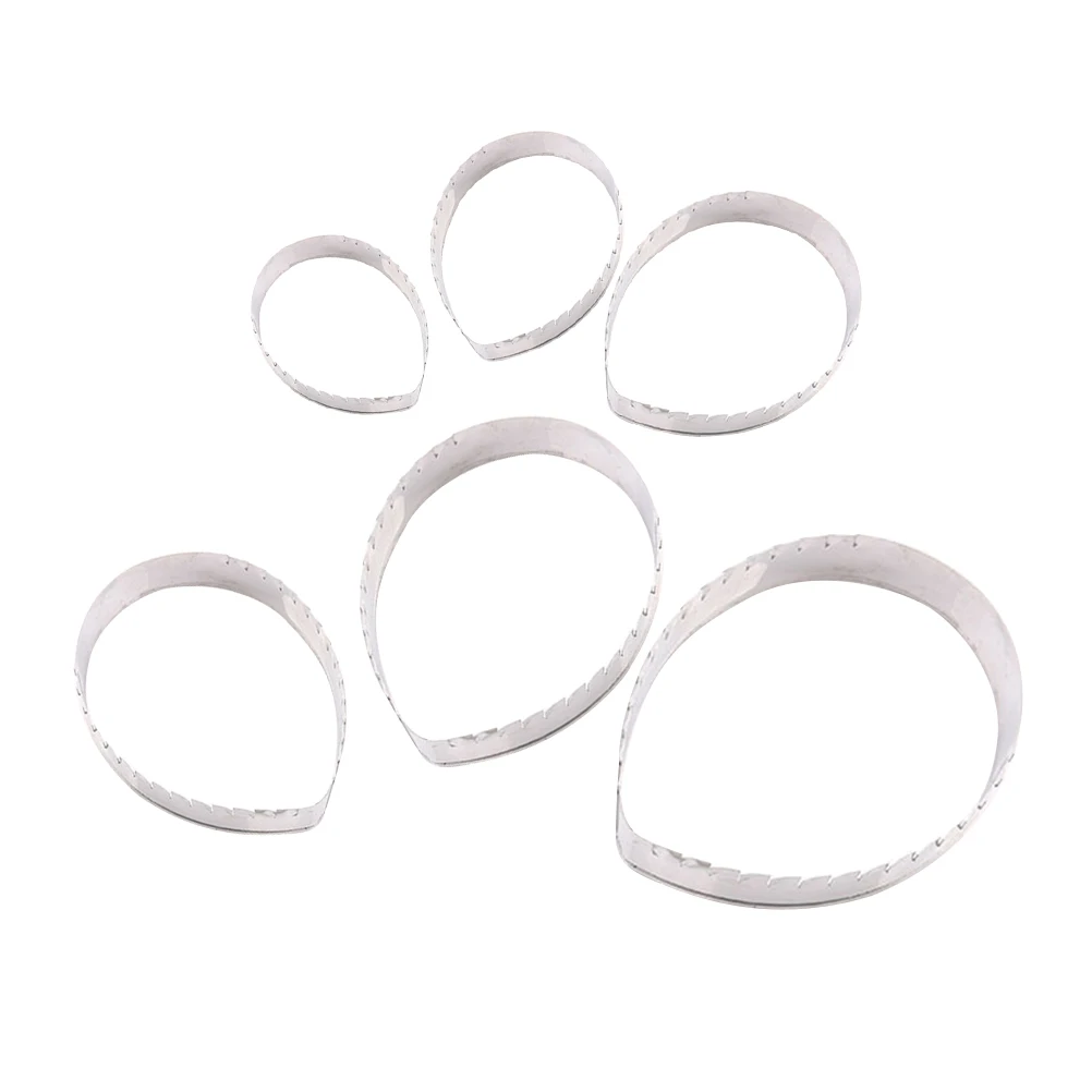 

6 pcs Stainless Steel Cake Baking Mold Fondant Rose Leaves Cookie Large Square Metal Dies Reusable Nonstick