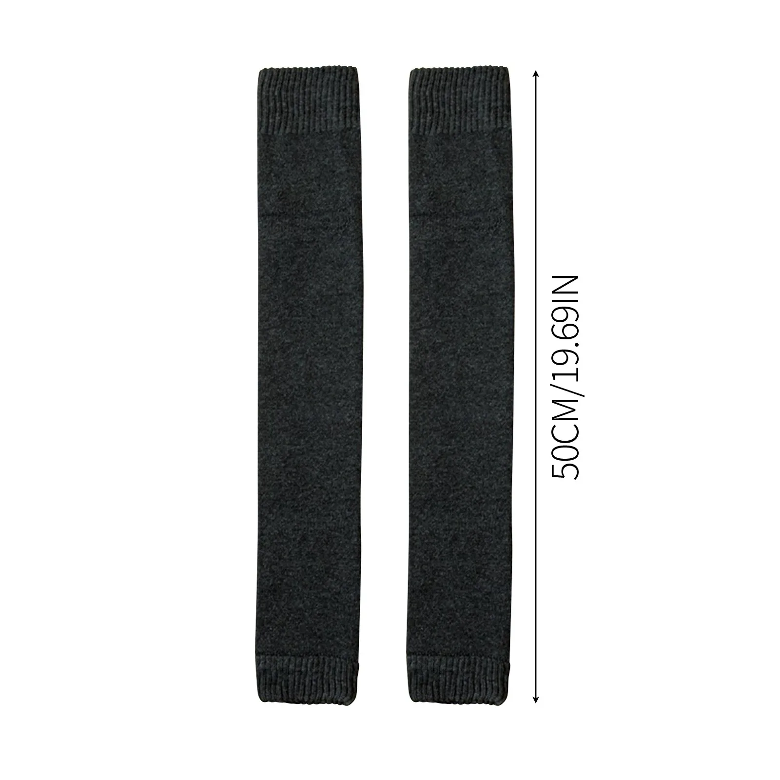 1 par de rodilleras gruesas y cálidas de lana, Protector de rodilla de Cachemira, calentadores de piernas a prueba de viento y frío, rodilleras para hombres y mujeres, mangas para piernas