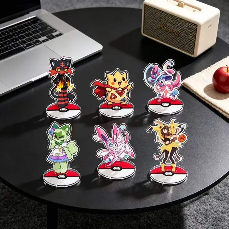 Standing Sign for Pokemon Standing Sign for Acrylic Desktop Stand Decorating Self Made Collection Toy Fans Gift Acrylic