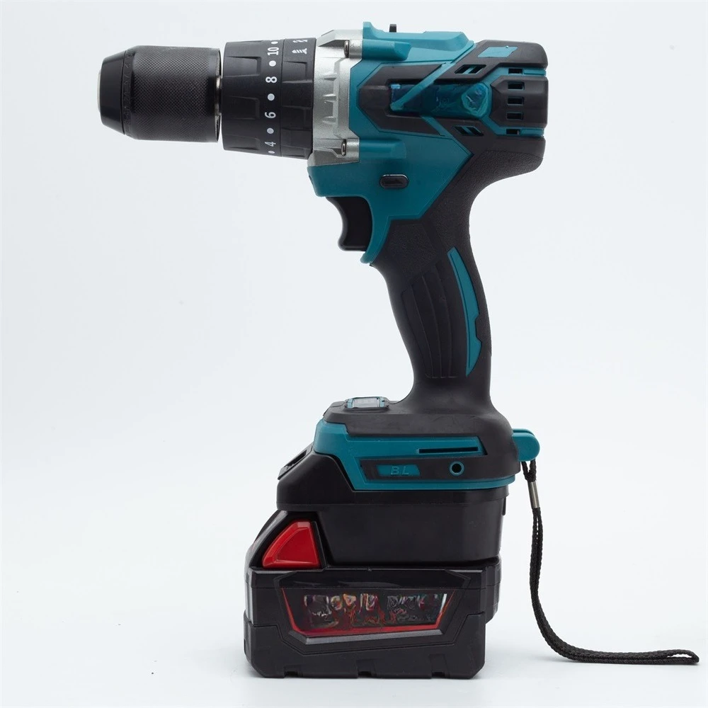 Pour Milwaukee 48-11-1820/1822/1840/1850/1852/1860/1862 adaptateur de batterie 18V pour perceuse électrique Makita 18V avec USB et lumière LED