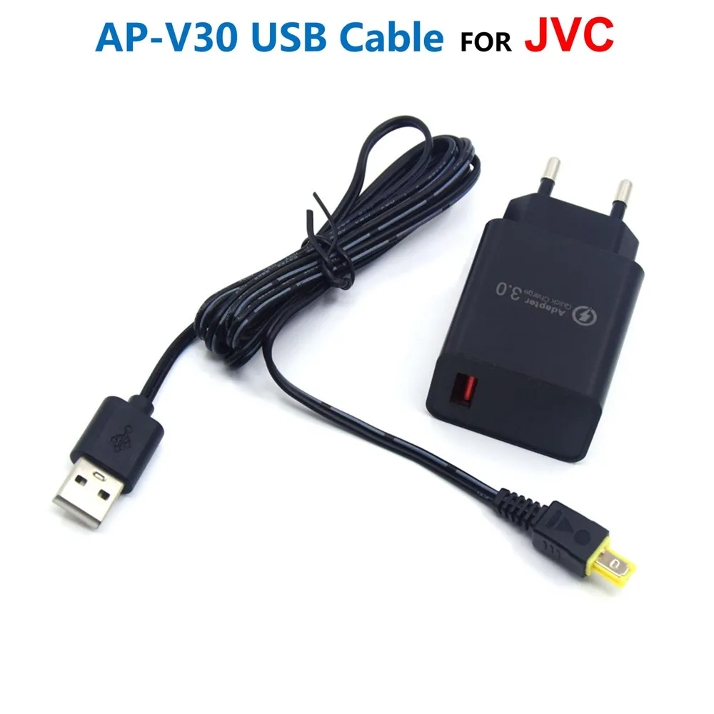 

Adapter Charger+AP-V30 AP-V30U Power Bank USB Cable For JVC Everio DV Camera Camcorder GZ HD520 HD620 HD760 HM990 MS250 VX700BUS