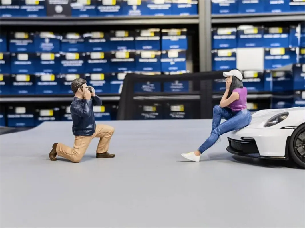 Figurine Diorama 1/18, modèle de voiture, Garage, atelier, photographie, modèles de scène pour fille et garçon