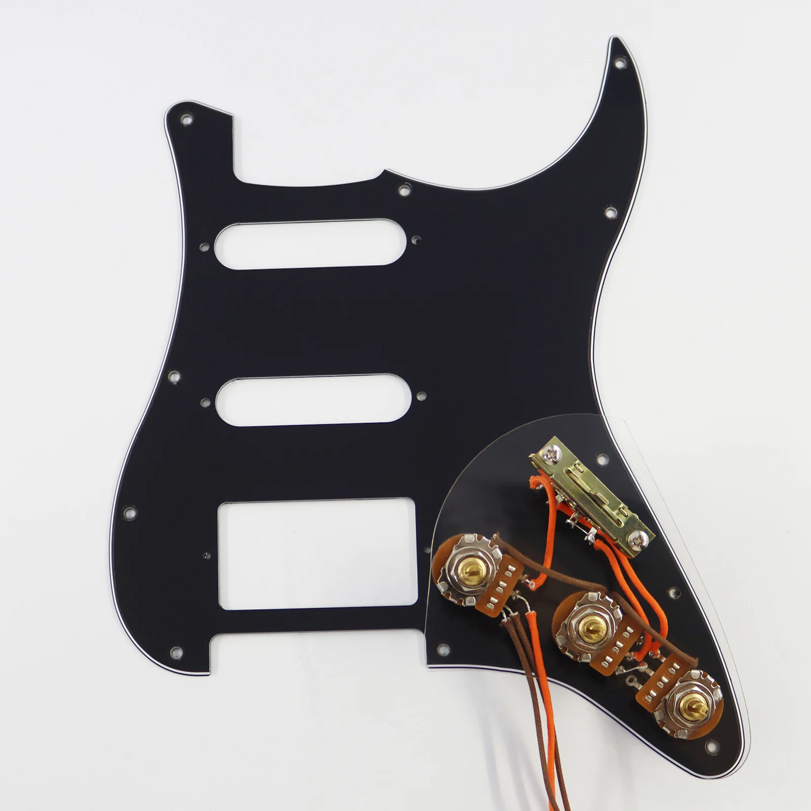 مجموعة أسلاك قياسية للجيتار الكهربائي HSS ترقية مجموعة أسلاك DIY للجيتار الكهربائي ST/SQ HSS، مع حجم واحد/2 نغمة 5 سرعات ميكانيكية #2