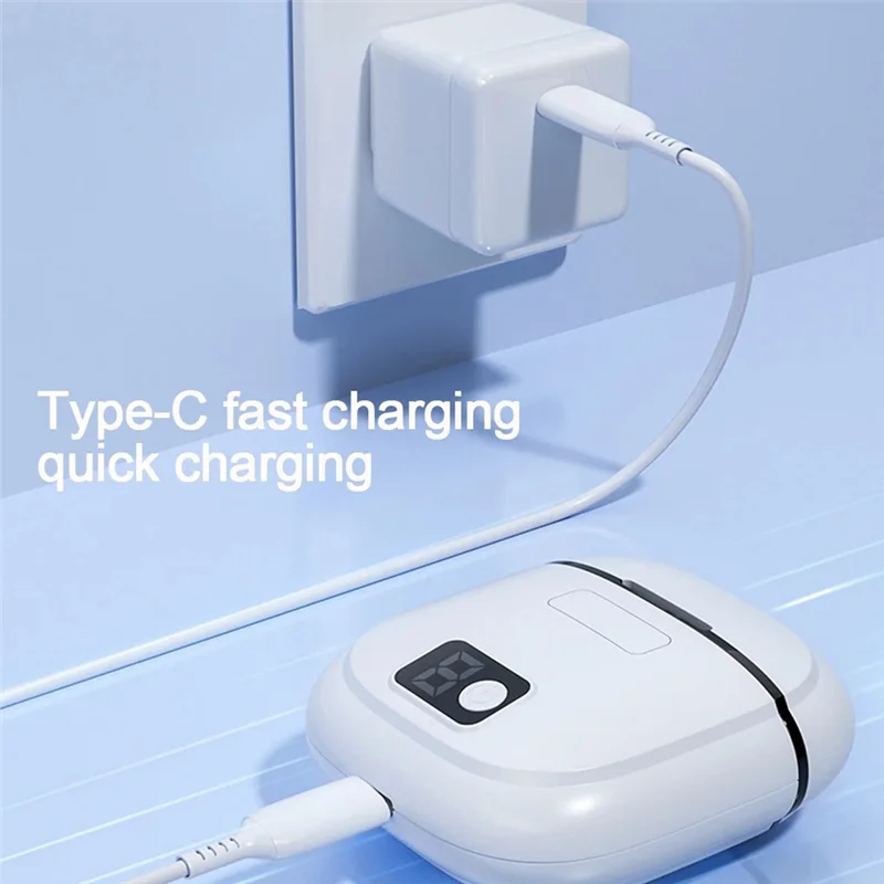 مبرد أظافر كهربائي فعال من BAAD مصمم لأظافر القدم السميكة، مثالي لتقليم أظافر الأطفال باللون الأبيض