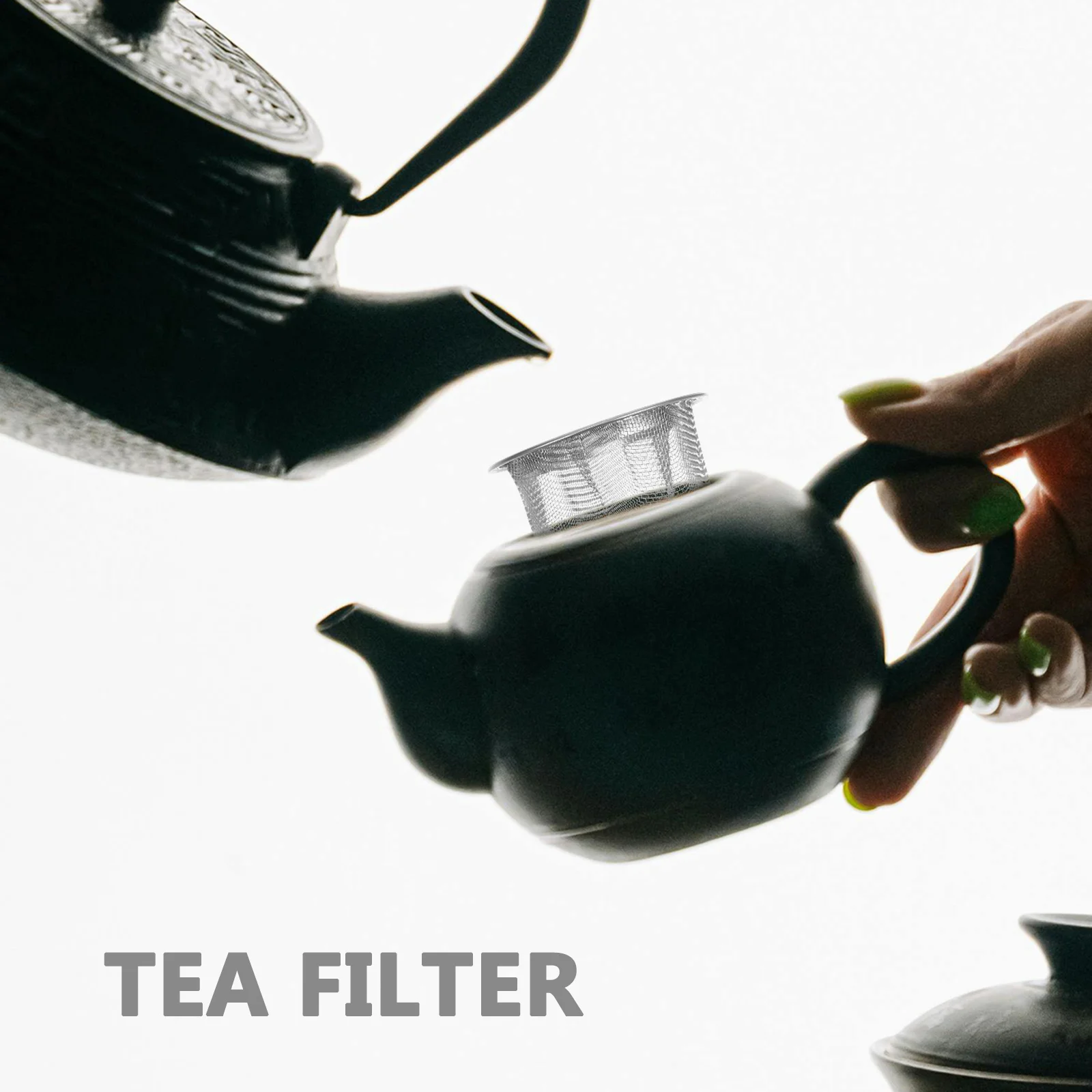 

2Pcs Stainless Steel Tea Filter Mesh Strainer Fine Reusable Infuser for Loose Leaf Tea Brewing Teapot Cup Teapot Infuser