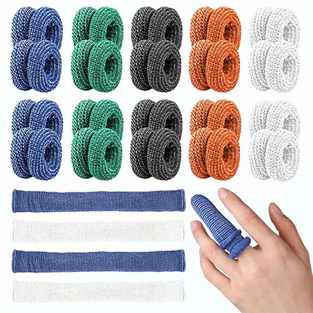 

10Pcs Anti-Slip Wear-Resistant Finger Bandage Soft Rebound Breathable Tubular Finger Sports Protector Thumb Protector