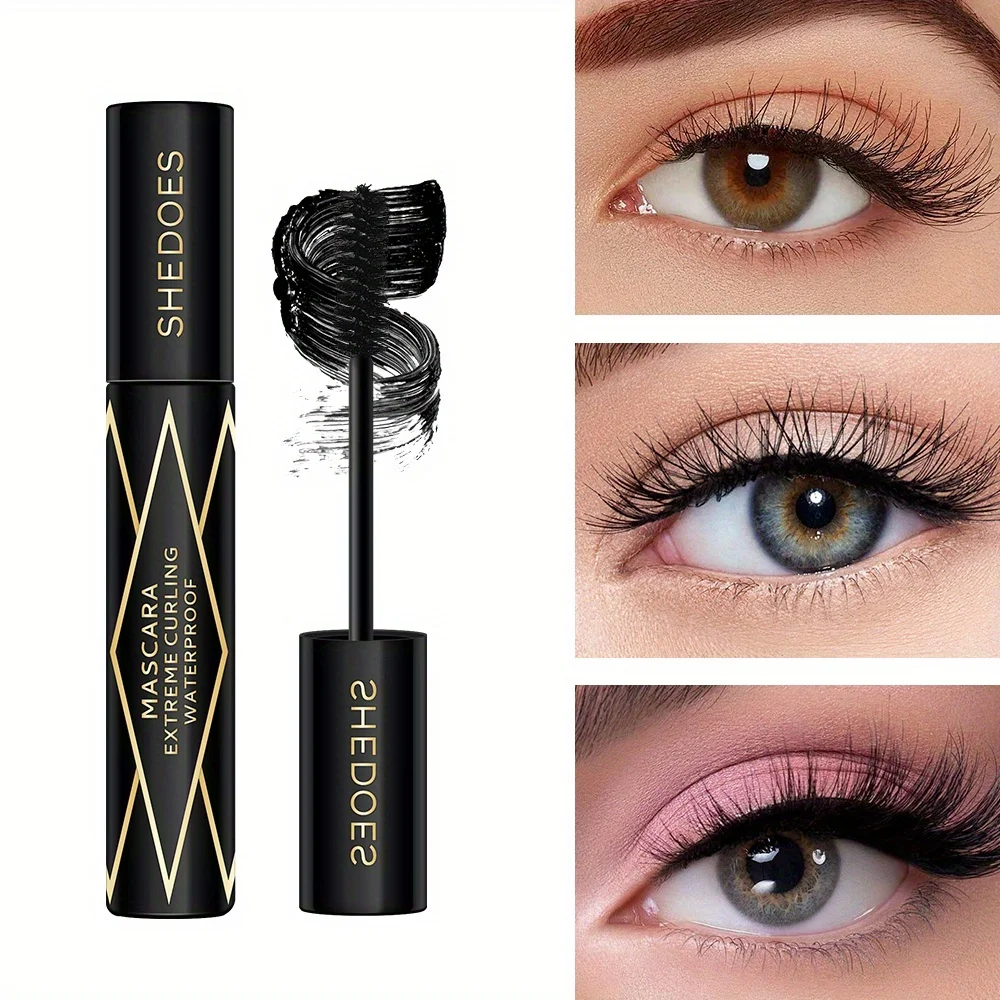 Waterproof and sweat-proof, easy to apply makeup, dense, curly and slender, non-smudging mascara.